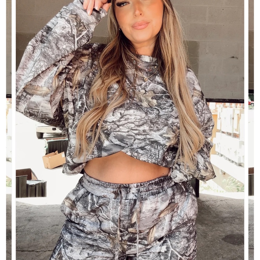 Bourbon and belles CAMO TOP (GREY EDITION)
